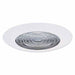 NICOR 6 Inch White Recessed Shower Trim With Lexan Fresnel Lens (17566)