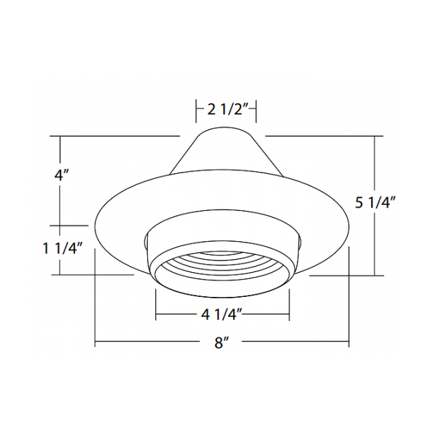 NICOR 6 Inch White Recessed Eyeball Trim With Baffle (17526WH)