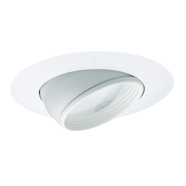 NICOR 6 Inch White Recessed Eyeball Trim With Baffle (17526WH)