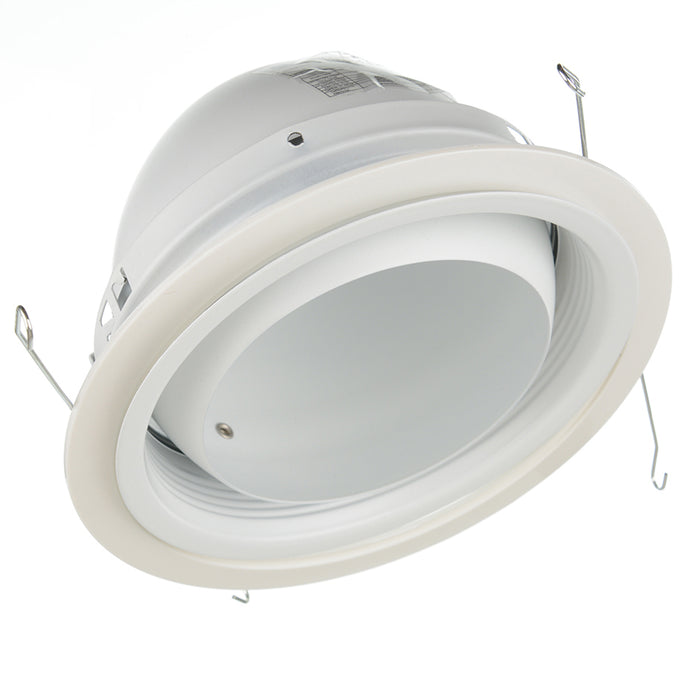 NICOR 6 Inch White Regressed Eyeball Recessed Trim With Baffle (17519)