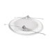 NICOR 6 Inch White Lexan Flat Albalite Shower Trim With Plastic Trim Ring And Albalite Lens (17575)