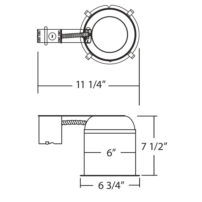 NICOR 6 Inch Housing For Remodel Applications Non-IC (17001R)