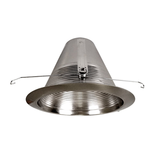 NICOR 6 Inch Nickel Wet Location Rated Cone Baffle Trim Fits 6 Inch Housings (17550ANKWL)