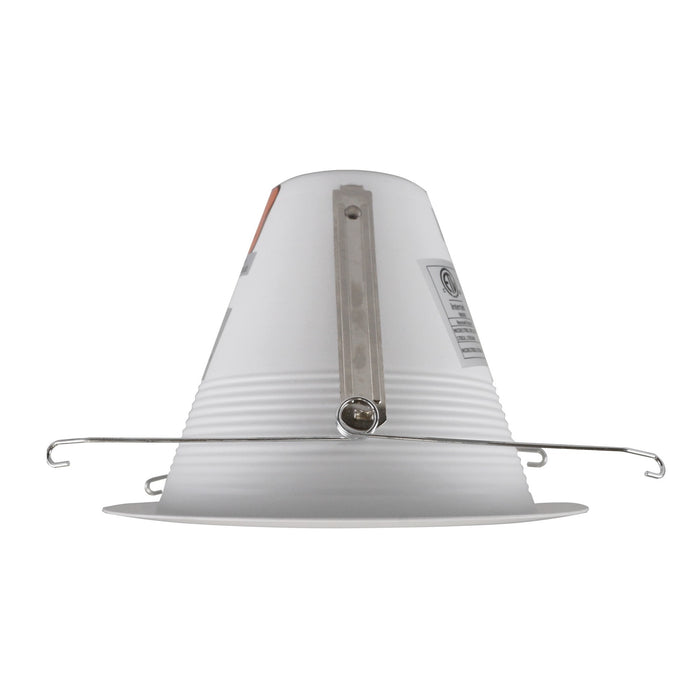 NICOR 6 Inch White Wet Location Rated Cone Baffle Trim Fits 6 Inch Housings (17550AWL)