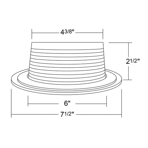 NICOR 6 Inch Oil-Rubbed Bronze Recessed Baffle Trim With 1 Inch Trim Ring (17510OB-OB)