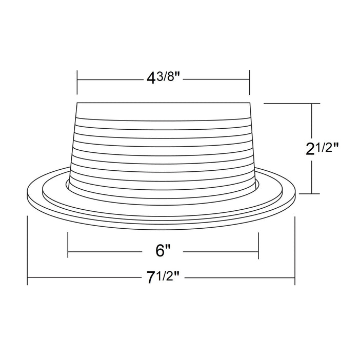 NICOR 6 Inch Oil-Rubbed Bronze Recessed Baffle Trim With 1 Inch Trim Ring (17510OB-OB)