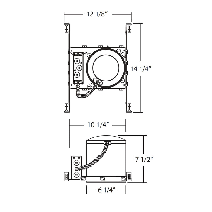 NICOR 6 Inch Universal Housing For New Construction Applications (17000)