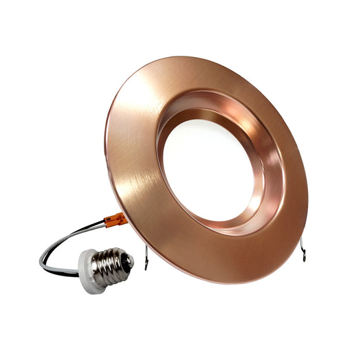 NICOR DCR56 Series 5-6 Inch 800Lm LED Recessed Downlight Retrofit Fixture Aged Copper 2700K 120V (DCR561081202KAC)