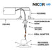 NICOR DCR56 Series 5-6 Inch 800Lm LED Recessed Downlight Retrofit Fixture Nickel 4000K 120V (DCR561081204KNK)