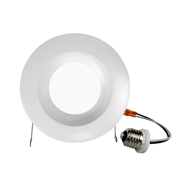 NICOR DCR56 Series 5-6 Inch 800Lm LED Recessed Downlight Retrofit Fixture White 4000K 120V (DCR561081204KWH)