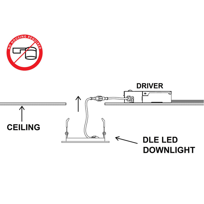 NICOR DLE3 Series 3 Inch Round White Flat Panel LED Downlight 5000K (DLE321205KRDWH)