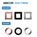 NICOR DLE4 Series 4 Inch Square Black Flat Panel LED Downlight 4000K (DLE421204KSQBK)