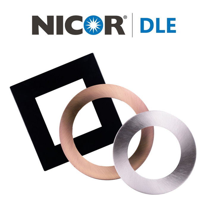 NICOR DLE4 Series 4 Inch Square White Flat Panel LED Downlight 4000K (DLE421204KSQWH)