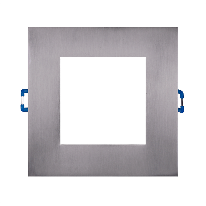 NICOR DLE6 Series 6 Inch Square Nickel Flat Panel LED Downlight 2700K (DLE621202KSQNK)