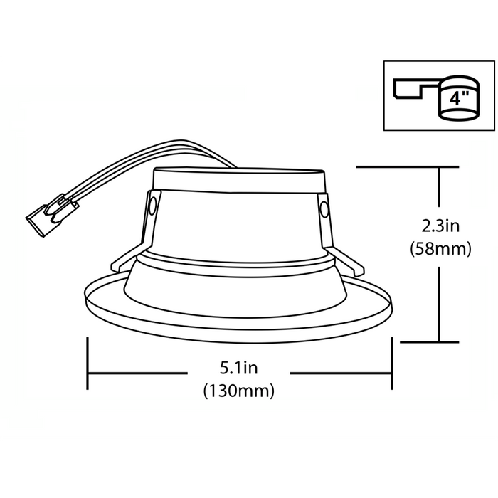 NICOR DLR4 V5 4 Inch Black Recessed LED Downlight 5000K (DLR45061205KBK)