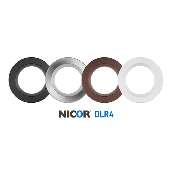 NICOR DLR4 V5 4 Inch Black Recessed LED Downlight 5000K (DLR45061205KBK)