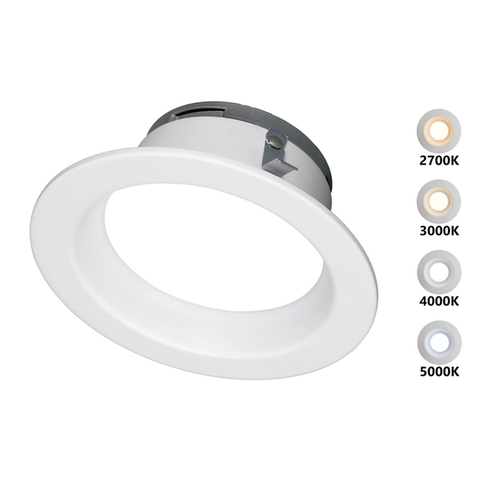 NICOR DLR4 V5 4 Inch White Recessed LED Downlight System 4000K (DLR45SYS064KWH)