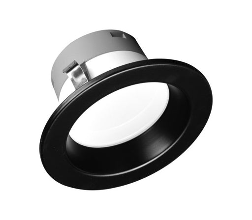 NICOR DLR4(v6) 4 Inch 3000K Recessed LED Downlight Black Magnetic Snap-On Trim (DLR46071203KBK)