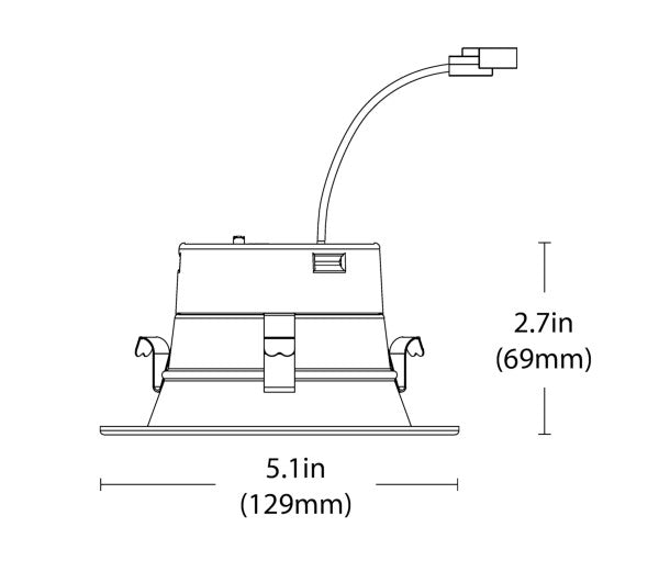 NICOR DLR4(v6) 4 Inch 3000K Recessed LED Downlight Nickel Magnetic Snap-On Trim (DLR46071203KNK)