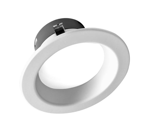 NICOR DLR4(v6) 4 Inch Black Selectable Recessed LED Downlight With White Magnetic Snap-On Trim (DLR4607120SWH)