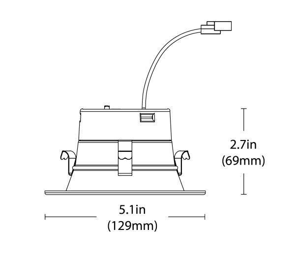 NICOR DLR4(v6) 4 Inch White Selectable Recessed LED Downlight With Baffle (DLR4607120SWHBF)