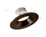 NICOR DLR56(v6) 5/6 Inch 1200Lm 3000K Recessed LED Downlight With Oil Rubbed Bronze Magnetic Snap-On Trim (DLR566121203KOB)