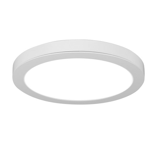 NICOR DSE 11-Inch 15.9W White Round LED Surface Mount Downlight CCT Selectable 2700K/3000K/3500K/4000K/5000K 120V (DSE113120SRDWH)