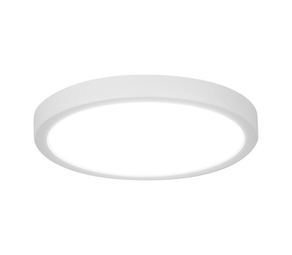 NICOR DSE 8-Inch 15.6W White Round LED Surface Mount Downlight CCT Selectable 2700K/3000K/3500K/4000K/5000K 120V (DSE83120SRDWH)