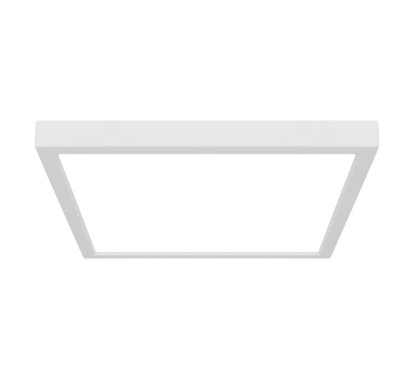 NICOR DSE 9-Inch 18.6W White Square LED Surface Mount Downlight CCT Selectable 2700K/3000K/3500K/4000K/5000K 120V (DSE93120SSQWH)