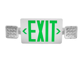 NICOR ECL3 3.3W Self-Diagnostic LED Emergency Exit Sign Combination Green Lettering (ECL310UNVWHG2SD)