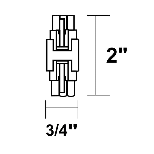 NICOR NUC-4 Series 2 Inch White End-To-End Connector For NUC-4 Linkable Under-Cabinet Lights (NUC-4-Connector WH)