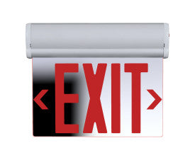 NICOR EXL220 2.3W Edge-Lit LED Emergency Exit Sign Mirrored With Green Lettering (EXL220UNVMRR2)