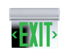 NICOR EXL220 2.3W Edge-Lit LED Emergency Exit Sign Mirrored With Red Lettering (EXL220UNVMRG2)