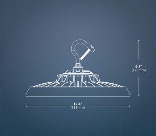 NICOR HBC4 100W Black LED UFO High Bay 4000K 120-277V 82 CRI (HBC4100U408BK)