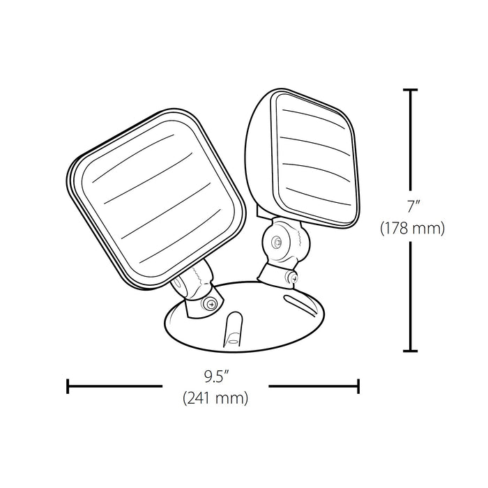 NICOR ERL Series Wet Location Emergency LED Remote Dual Light Fixture (ERL4-10)