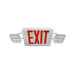 NICOR LED Emergency Exit Sign With Dual Adjustable LED Heads White With Red Lettering (ECL1-10-UNV-WH-R-2)