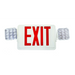 NICOR LED Emergency Exit Sign With Dual Adjustable LED Heads White With Red Lettering (ECL1-10-UNV-WH-R-2)