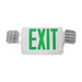 NICOR LED Emergency Exit Sign With Dual Adjustable LED Heads White With Green Lettering (ECL1-10-UNV-WH-G-2)