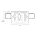 NICOR LED Emergency Exit Sign With Dual Adjustable LED Heads White With Green Lettering (ECL1-10-UNV-WH-G-2)