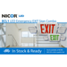 NICOR LED Emergency Exit Sign With Dual Adjustable LED Heads White With Green Lettering (ECL1-10-UNV-WH-G-2)