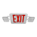 NICOR LED Emergency Exit Sign With Dual Adjustable LED Heads White With Red Lettering (ECL1-10-UNV-WH-R-2)