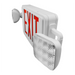 NICOR LED Emergency Exit Sign With Dual Adjustable LED Heads White With Red Lettering (ECL1-10-UNV-WH-R-2)