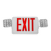 NICOR LED Emergency Exit Sign With Dual Adjustable LED Heads White With Red Lettering (ECL1-10-UNV-WH-R-2)