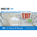 NICOR LED Emergency Exit Sign With Dual Adjustable LED Heads White With Red Lettering (ECL1-10-UNV-WH-R-2)
