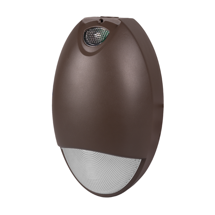 NICOR LED Emergency Outdoor Tear Drop 20-277V 2700K Photocell Self-Diagnostic EM Only Bronze (EOT1MV2KBZPS)