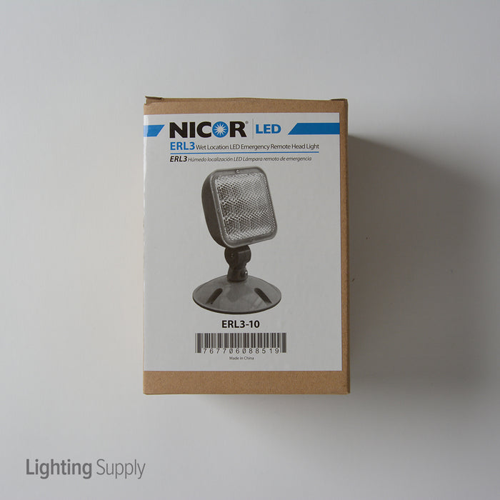 NICOR ERL Series Wet Location Emergency LED Remote Light Fixture (ERL3-10)