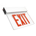 NICOR EXL2 Series Edge Lit LED Emergency Exit Sign Clear With Red Lettering (EXL2-10UNV-AL-CL-R-1)