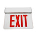 NICOR EXL2 Series Edge Lit LED Emergency Exit Sign Clear With Red Lettering (EXL2-10UNV-AL-CL-R-1)