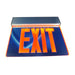 NICOR EXL2 Series Edge Lit LED Emergency Exit Sign Mirrored With Red Lettering (EXL2-10UNV-AL-MR-R-2)