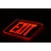 NICOR EXL2 Series Edge Lit LED Emergency Exit Sign Mirrored With Red Lettering (EXL2-10UNV-AL-MR-R-2)